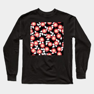 bright, decorative red flowers Long Sleeve T-Shirt